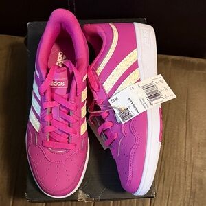 Adidas Kids Fuchsia and White Sneakers